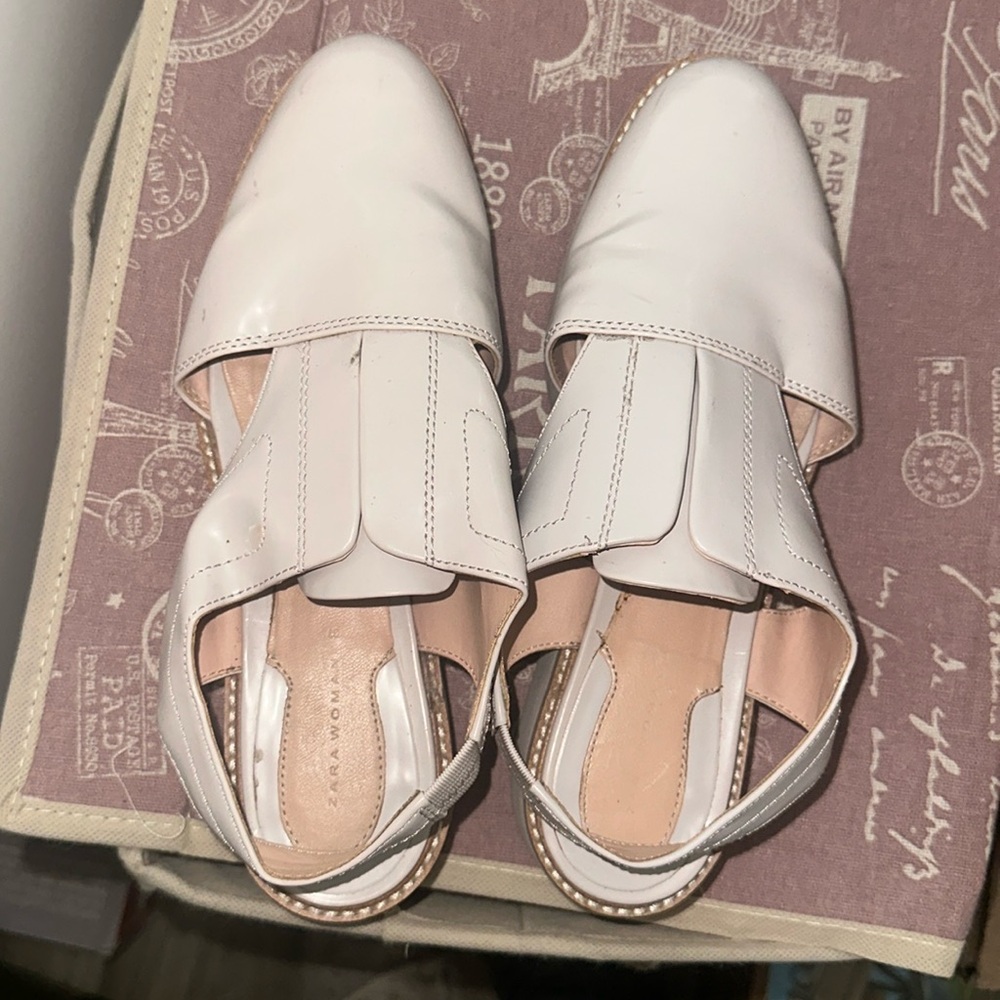 Zara platform clogs closed toe shoes sandals USED Bloggers Favorite